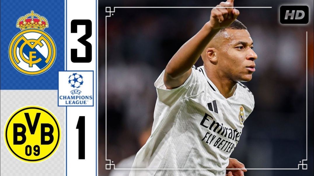 Real Madrid vs Dortmund 3-1 • Champions League Highlights & All Goals 2024 • Real Madrid Tadi Ma