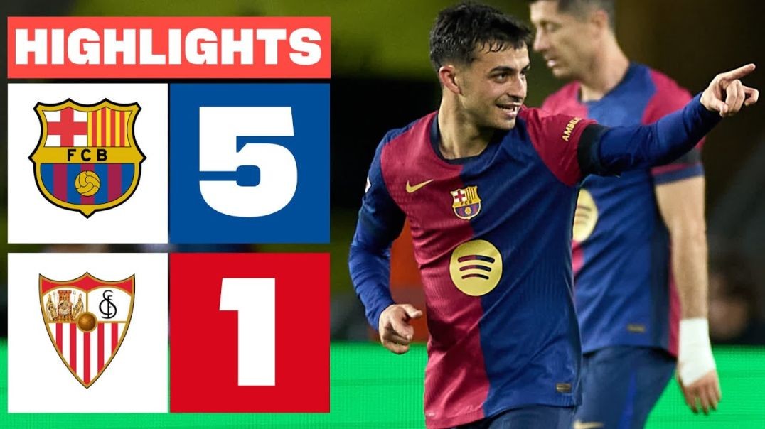 ⁣FC BARCELONA 5 - 1 SEVILLA FC I RESUMEN LALIGA EA SPORTS