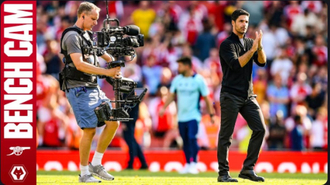 BENCH CAM   Arsenal vs Wolves (2-0)   All the goals, celebrations &amp;amp; more!   Premier Leag