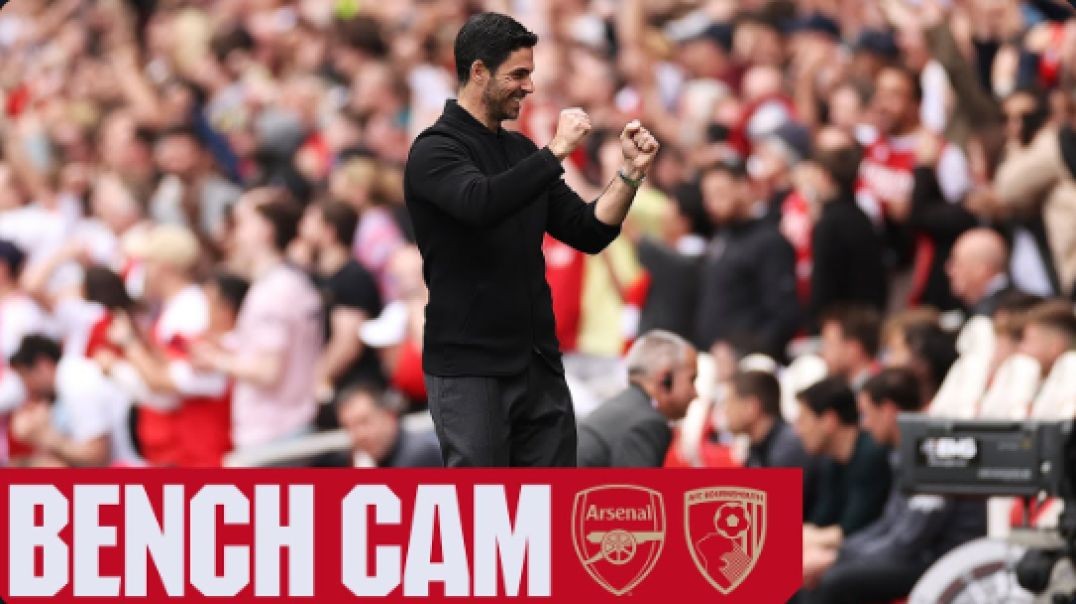 ⁣BENCH CAM   Arsenal vs Bournemouth (3-0)   All the goals, reactions, celebrations and more   PL