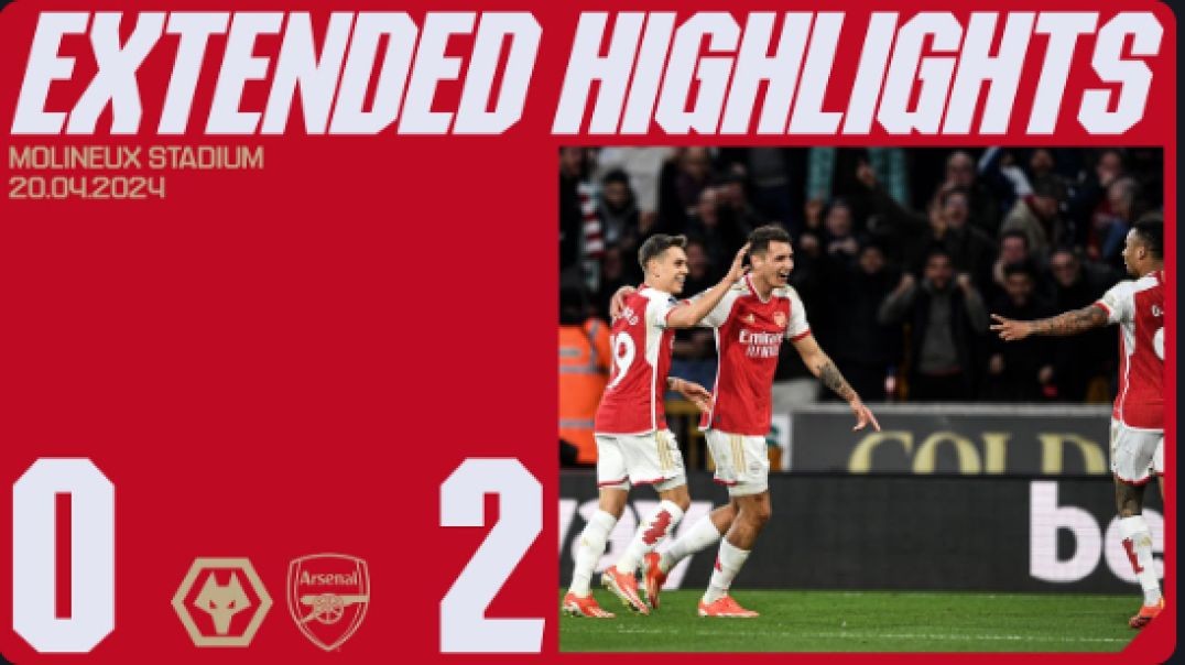 ⁣EXTENDED HIGHLIGHTS   Wolves vs Arsenal (0-2)   Premier League