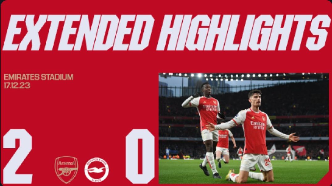 ⁣EXTENDED HIGHLIGHTS   Arsenal vs Brighton &amp;amp; HA (2-0)   Gabriel Jesus, Kai Havertz