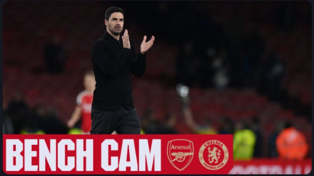 ⁣BENCH CAM   Arsenal vs Chelsea (5-0)   All the goals, reactions and more from a dominant display!