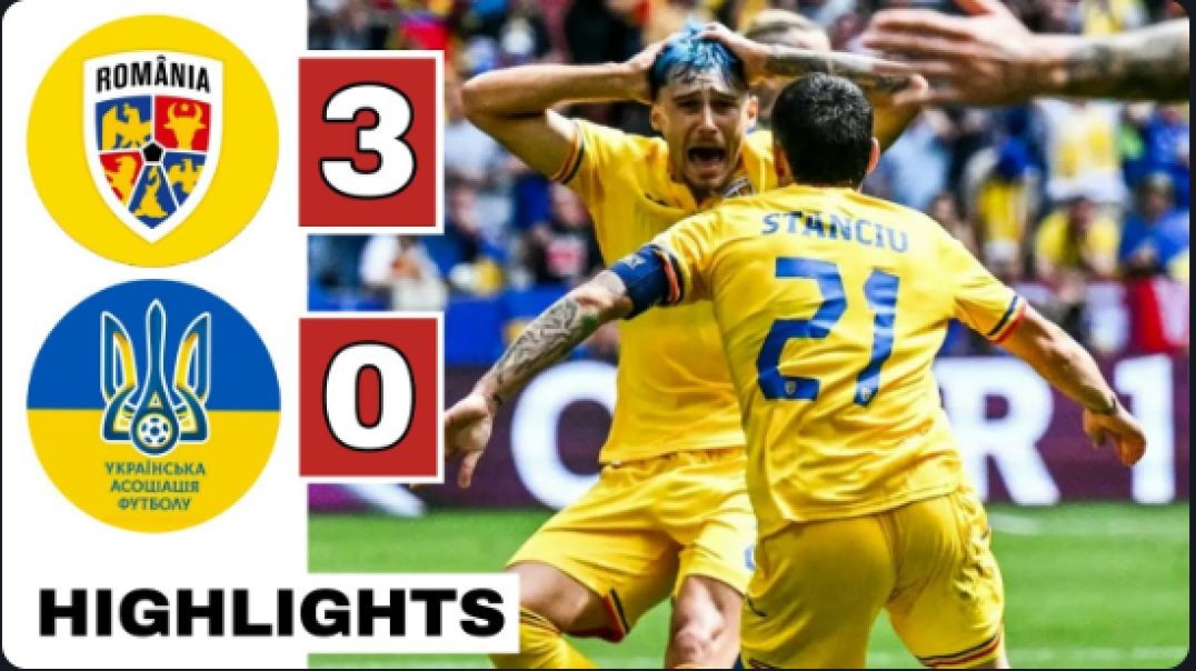 🟡Romania vs Ukraine (3-0) HIGHLIGHTS Stanciu, Marin & Drăguș GOALS   EURO 2024