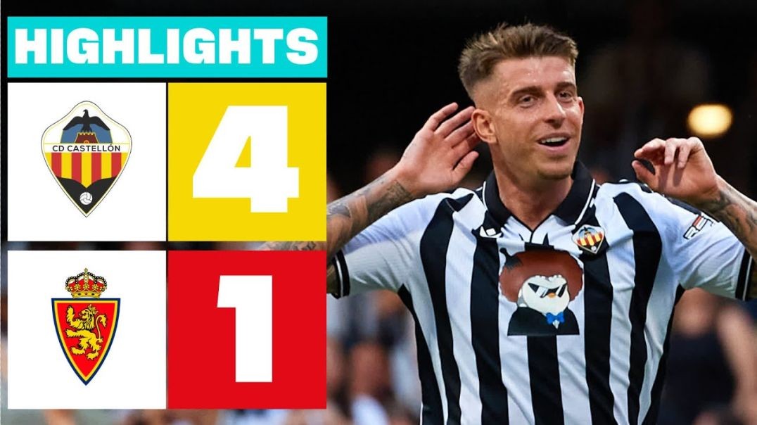 ⁣CD CASTELLÓN 4 - 1 REAL ZARAGOZA I RESUMEN LALIGA HYPERMOTION